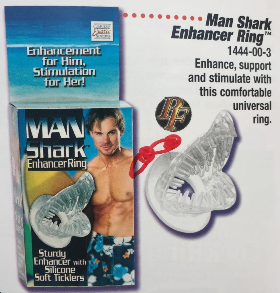 13 Man Shark Enhancer Ring Clear jelly cock ring with dozens of jelly teeth