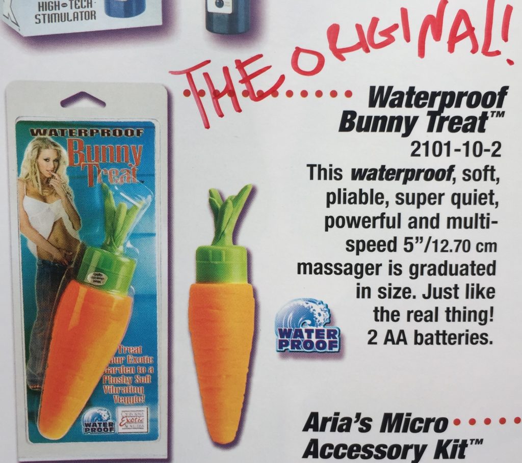 17 Waterproof Bunny Treat Carrot Shaped Vibrator