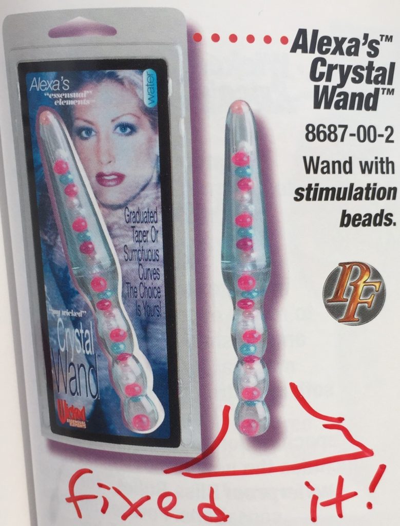 19 Alexa's Crystal Wand jelly clear anal wand with no flared base