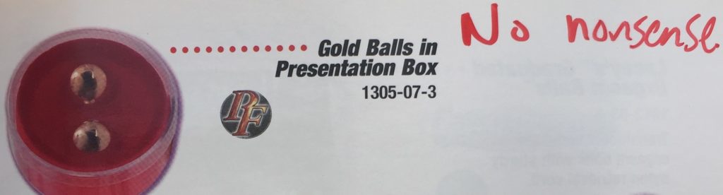 24 Gold Balls in Presentation Box mystery metal kegel balls in a red box