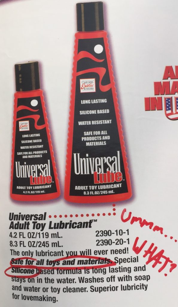 4 Universal Adult Toy Lubricant Silicone on Silicone