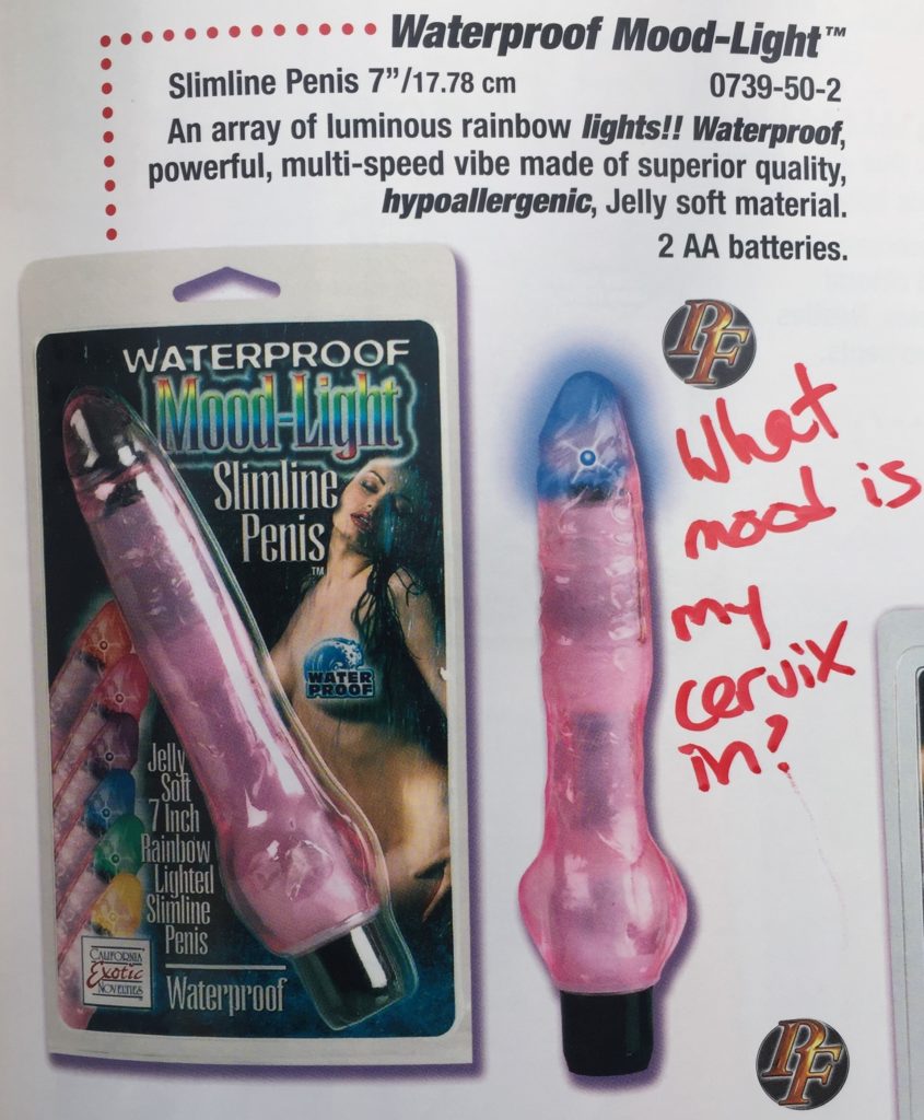 6 Waterproof Mood-Light Jelly Penis Vibrator with a color-changing light at the tip