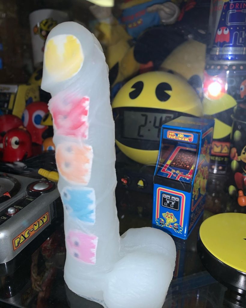 TheCottageCoreWhore's Pac-Man Dildo in Cam's Pac-Man display case